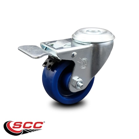 Service Caster 3.5 Inch Solid Polyurethane Wheel Bolt Hole Caster with Total Lock Brake SCC SCC-BHTTL20S3514-SPUS